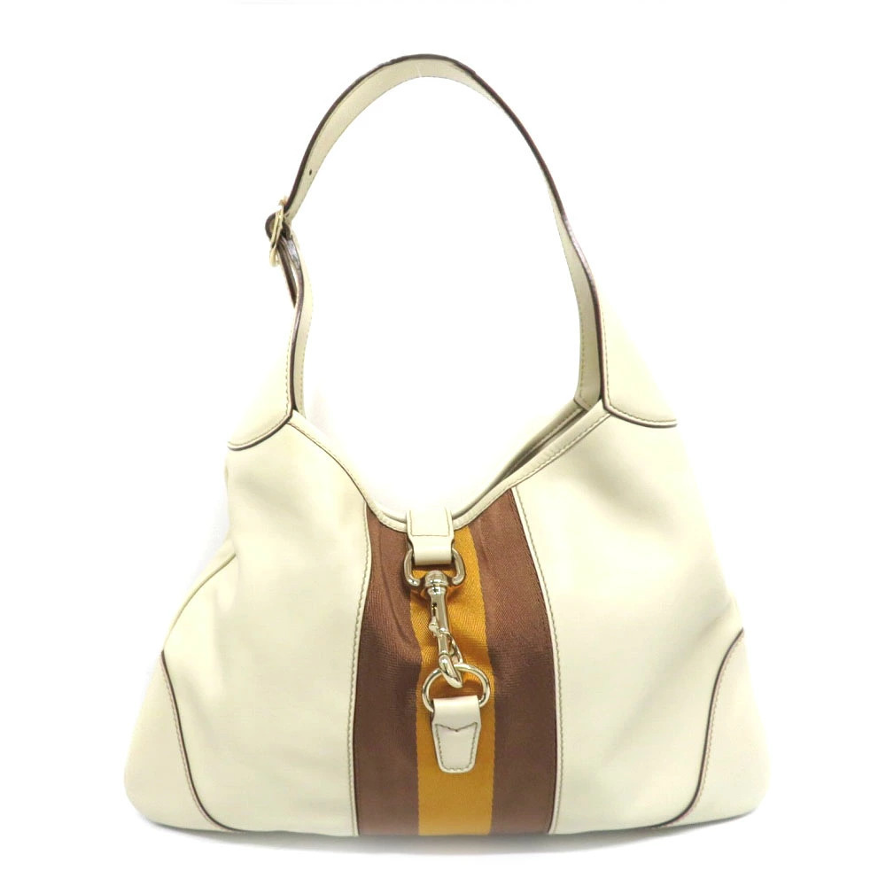 GUCCI Hobo Bag White Resort Travel Tote